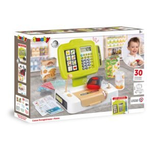 Verpakking van Smoby speelgoed kassa met 30 accessoires