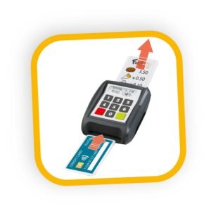 Speelgoed pinautomaat met betaalkaart voor kinderrestaurant