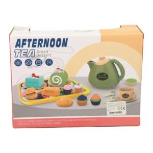Speelgoed afternoon tea set met theepot en desserts voor kinderen