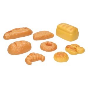 Set speelgoed broodjes en croissant voor kinder bakkerijspel Speelgoedbroodjes in Papieren Zak
