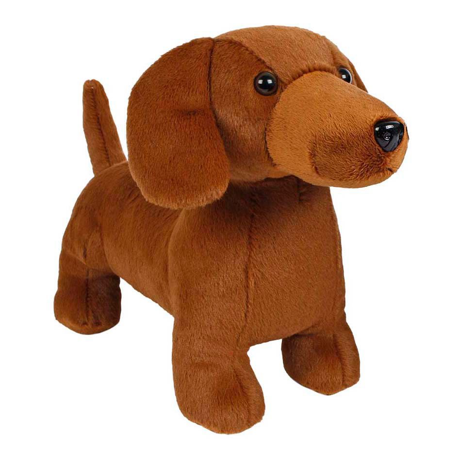 Bruine teckel knuffelhond van zachte pluche Take me Home Knuffel Pluche - Teckel Lichtbruin
