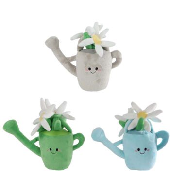 Knuffel gieter met madeliefjes in beige, groen en blauw Take Me Home Knuffel Plant Pluche Gieter met Bloemen