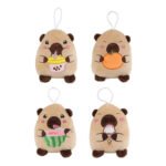 Set capibara pluche hangers met drank en fruit ontwerpen Take Me Home pluche Capibara Knuffeltje
