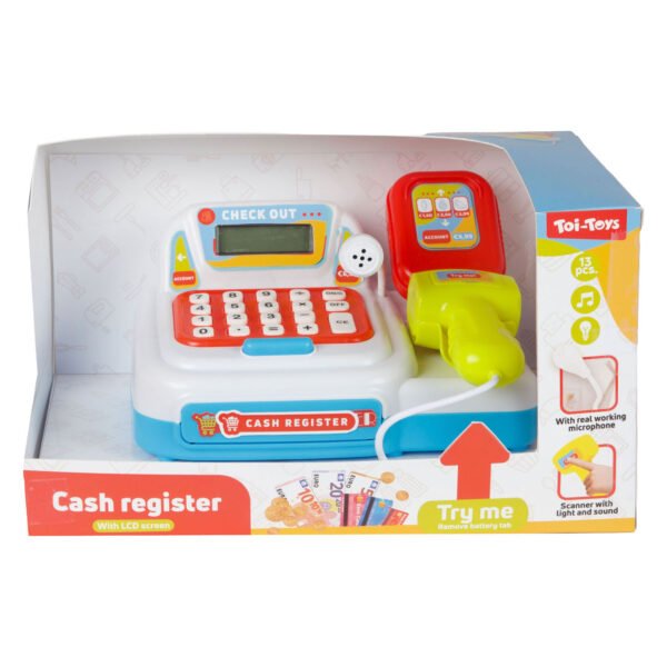 Kassa met Licht en Geluid incl. Geld en Scanner