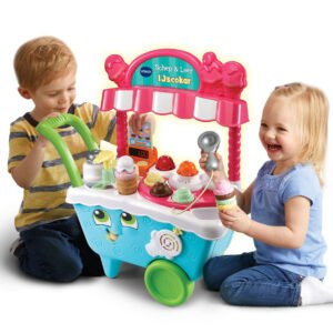 VTech Schep & Leer ijscokar speelgoed met kinderen die ijsjes verkopen