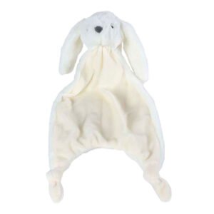 Wit knuffeldoekje konijn met zachte pluche oren