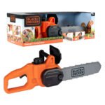 Smoby Black & Decker kettingzaag met licht en geluid met verpakking en productweergave