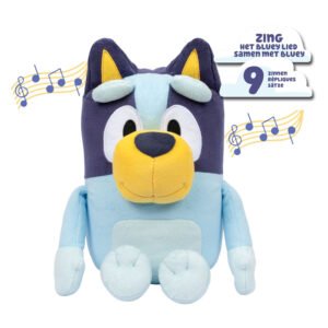 Bluey pratende knuffel met 9 zinnen en Bluey liedje