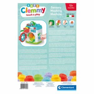 Clementoni Soft Clemmy sensorische wasmachine speelgoed met productinformatie