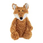 Pluche vos knuffel met bruine vacht en witte details, zittend op een witte achtergrond Cuties Knuffel Vos