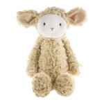 Zachte beige knuffelschaap met pluizige vacht en grote oren Cuties Knuffel Schaap - 25 cm