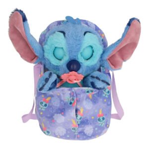 Disney Baby Paws Stitch Interactieve knuffel slapend in draagtas