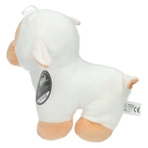 Pluchen schaap knuffel schuin achteraanzicht wit speelgoed