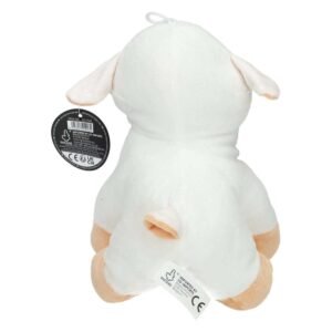 Pluchen schaap knuffel wit met zachte stof en roze details