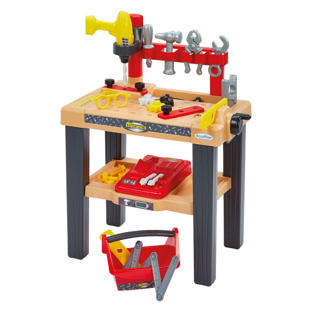 Ecoiffier speelgoed werkbank met 29 accessoires voor jonge klussers Ecoiffier Mecanics Werkbank