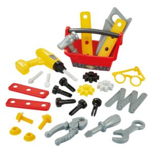 Ecoiffier speelgoed werkbank accessoires met gereedschap, schroeven en opbergbak