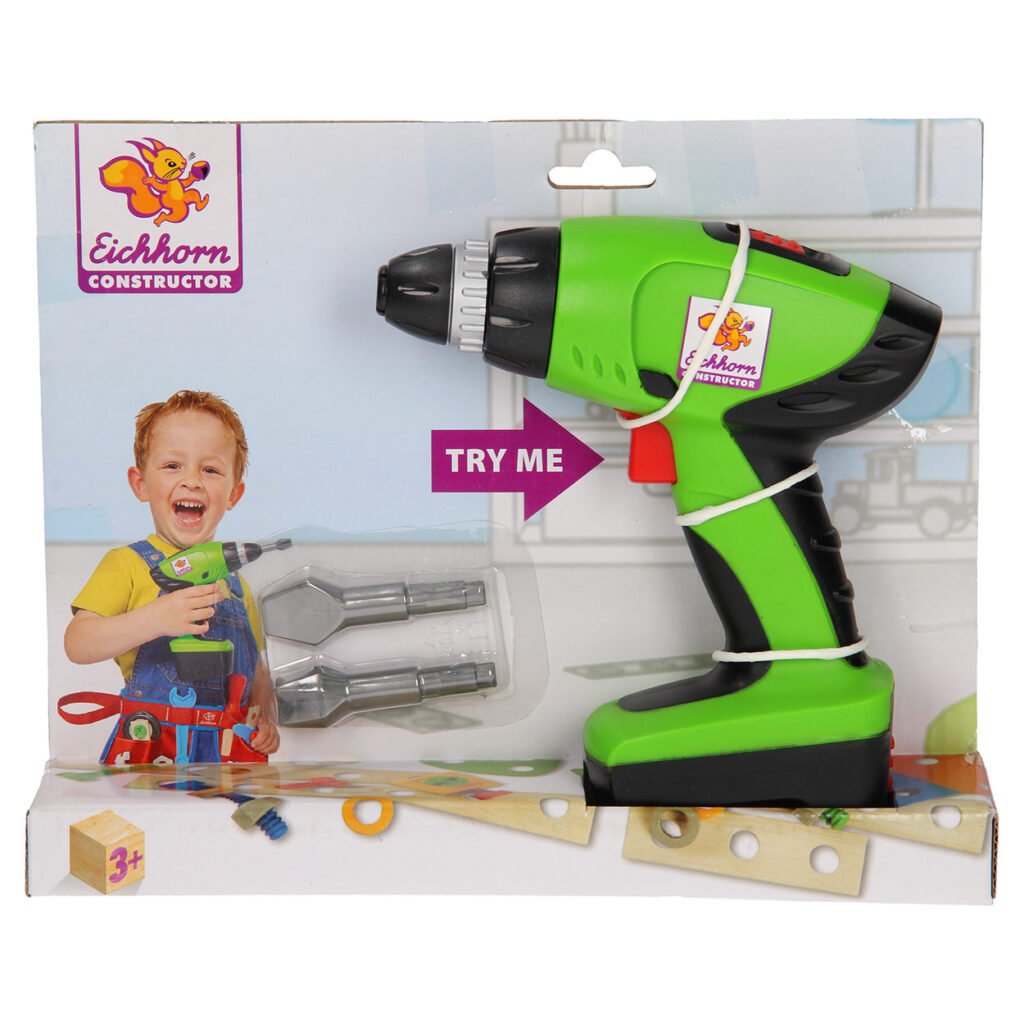 Eichhorn Constructor speelgoed boormachine voor kinderen met accessoires Eichhorn Constructor Accu Schroefmachine