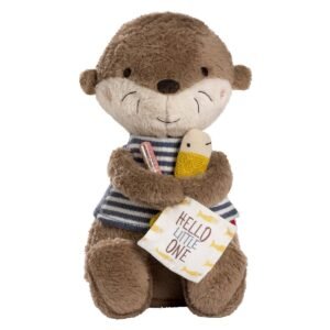 Fehn Knuffelotter Hallo Kleintje pluchen babyknuffel met visje en doekje
