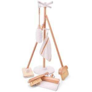 Kinder schoonmaak speelgoed set met mop, borstel en stofdoek