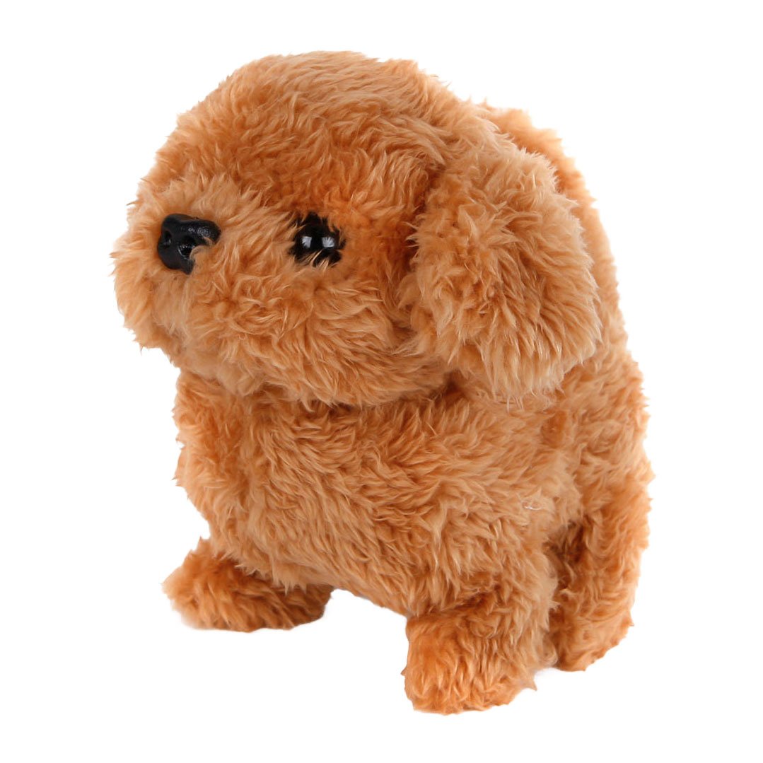 interactieve-bruine-pluche-loophond Take Me home Interactieve Loophond Bruin met zachte pluche vacht