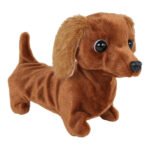 Take Me Home Interactieve Loophond Teckel bruine knuffel met grote ogen en zachte vacht