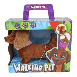 Interactieve teckel speelgoed in kleurrijke Walking Pet verpakking