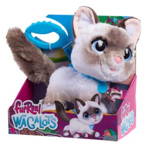 Interactieve pluche kat in verpakking met wandelaccessoire