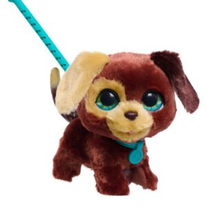 Furreal Walk-A-Lots Puppy Interactieve Knuffel met blauwe riem klaar om te wandelen