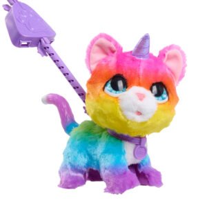 FurReal Walk-A-Lots Unicorn Kat Interactieve Knuffel met verstelbare riem voor wandelen en spelen