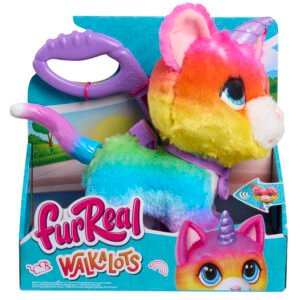 furReal Walkalots interactieve unicorn kat knuffel in verpakking