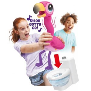 Interactieve flamingo knuffel met grappige toiletfunctie