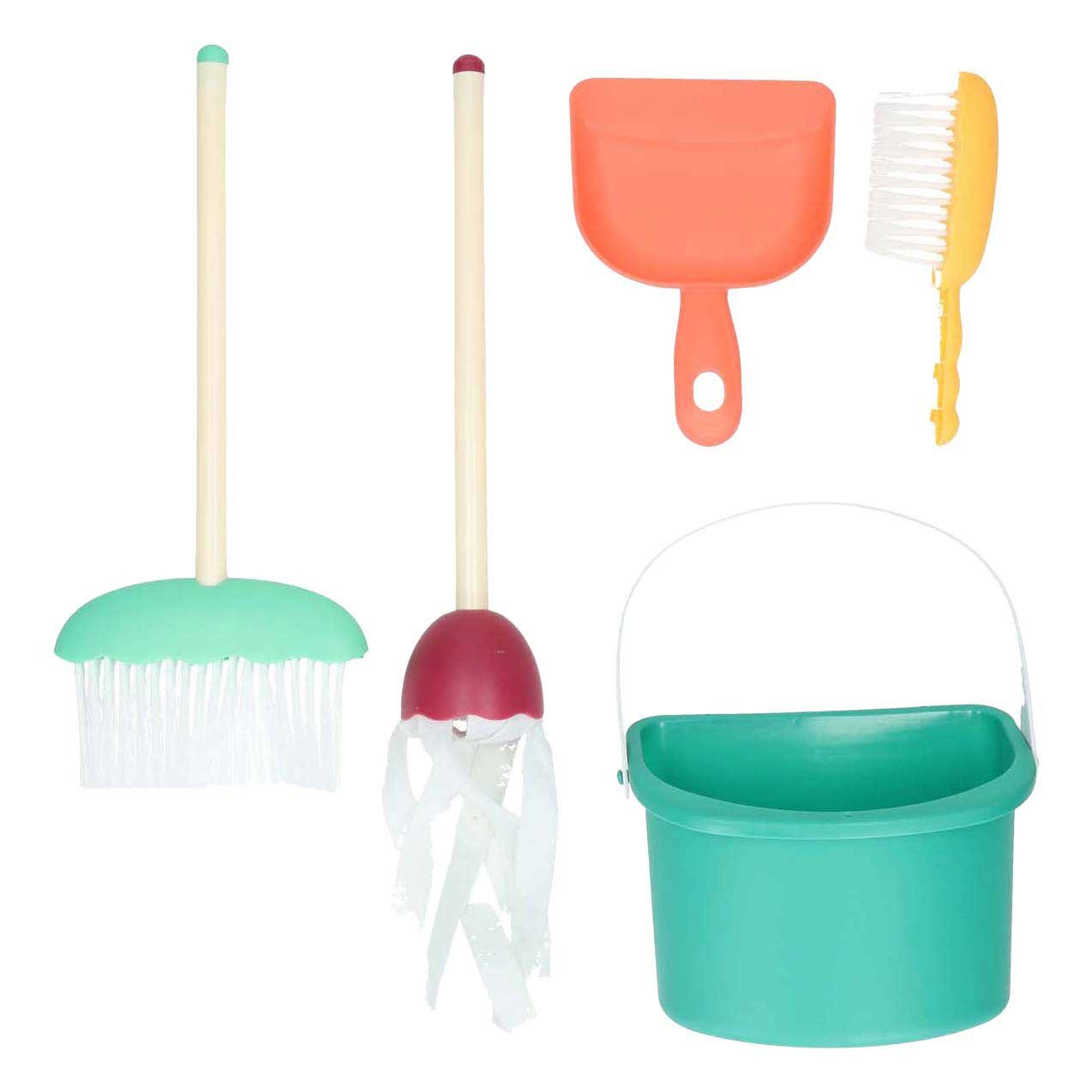 kinder-schoonmaak-speelgoed-set-emmer-mop-bezem-veger Kinder schoonmaak speelgoed set met emmer, mop, bezem en veger Schoonmaakset