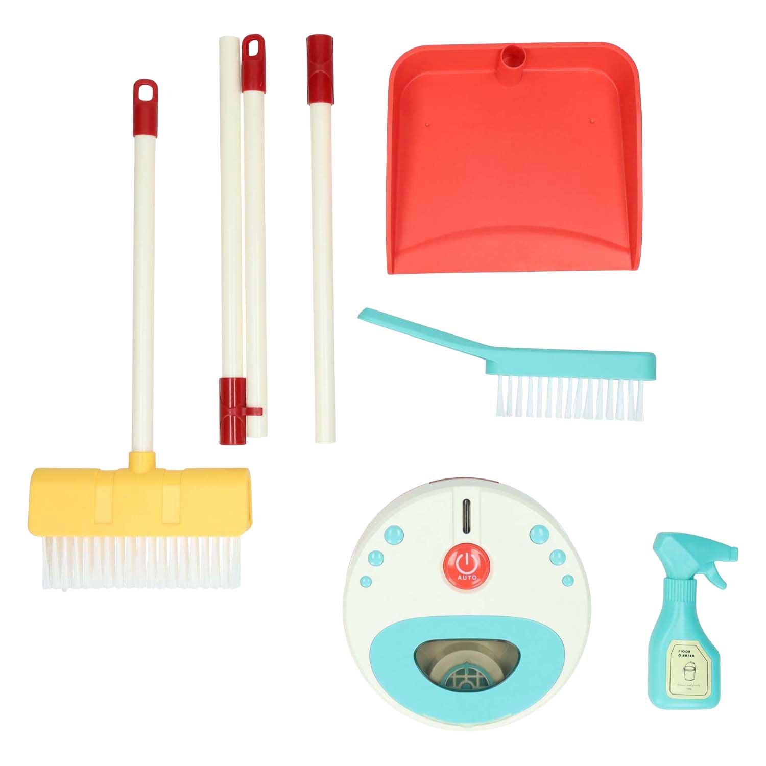 kinder-schoonmaakset-onderdelen-mop-stoffer-emmer Losse onderdelen van kinder schoonmaakset inclusief mop, stoffer en emmer Speelgoed Schoonmaakset
