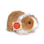 Knuffel Cavia Goud/Wit Pluche met realistische details
