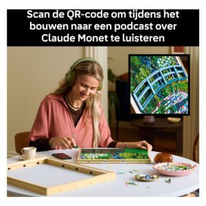 LEGO Art Monet bouwset met podcast via QR-code