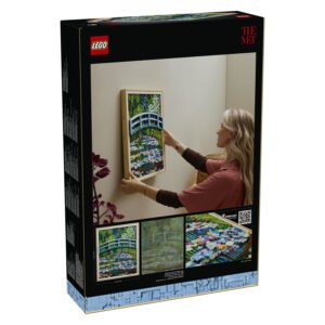 LEGO Art Monet brug over waterlelies set met verpakking achterkant