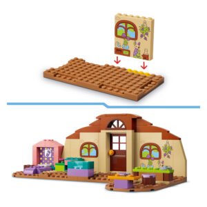 LEGO Bluey school bouwstap met muur en klaslokaal