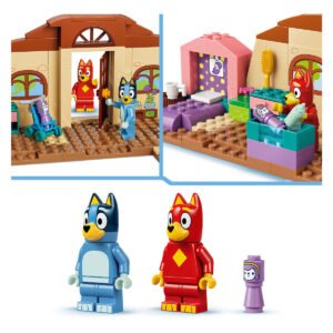 LEGO Bluey school speelscènes met Bluey en Rusty