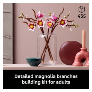 LEGO Botanicals Magnoliatakken decoratie in glazen vaas voor interieur