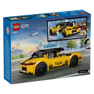 "LEGO City gele taxi set doos achterkant