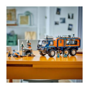 LEGO City laboratoriumtruck bij poolwolvenhol met sneeuwscooter