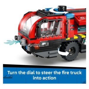 LEGO City brandweertruck met draaiknop en stuurfunctie