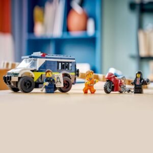 LEGO City politie gevangenentransport met agent, gevangene en motor
