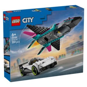 LEGO City straalvliegtuig vs. sportauto speelset doos voorkant