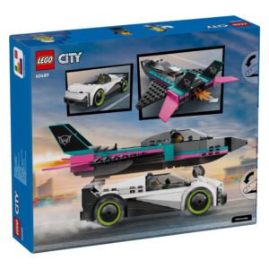 LEGO City Jet vs. Car speelset verpakking achterzijde