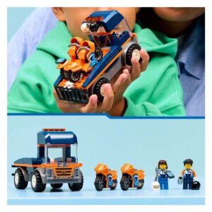 LEGO City transportwagen met motoren en minifiguren
