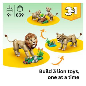 LEGO Creator Majestueuze Leeuw 3-in-1 met 839 onderdelen