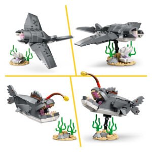 LEGO Creator Woeste Haai bouwopties haai rog en hengelvis