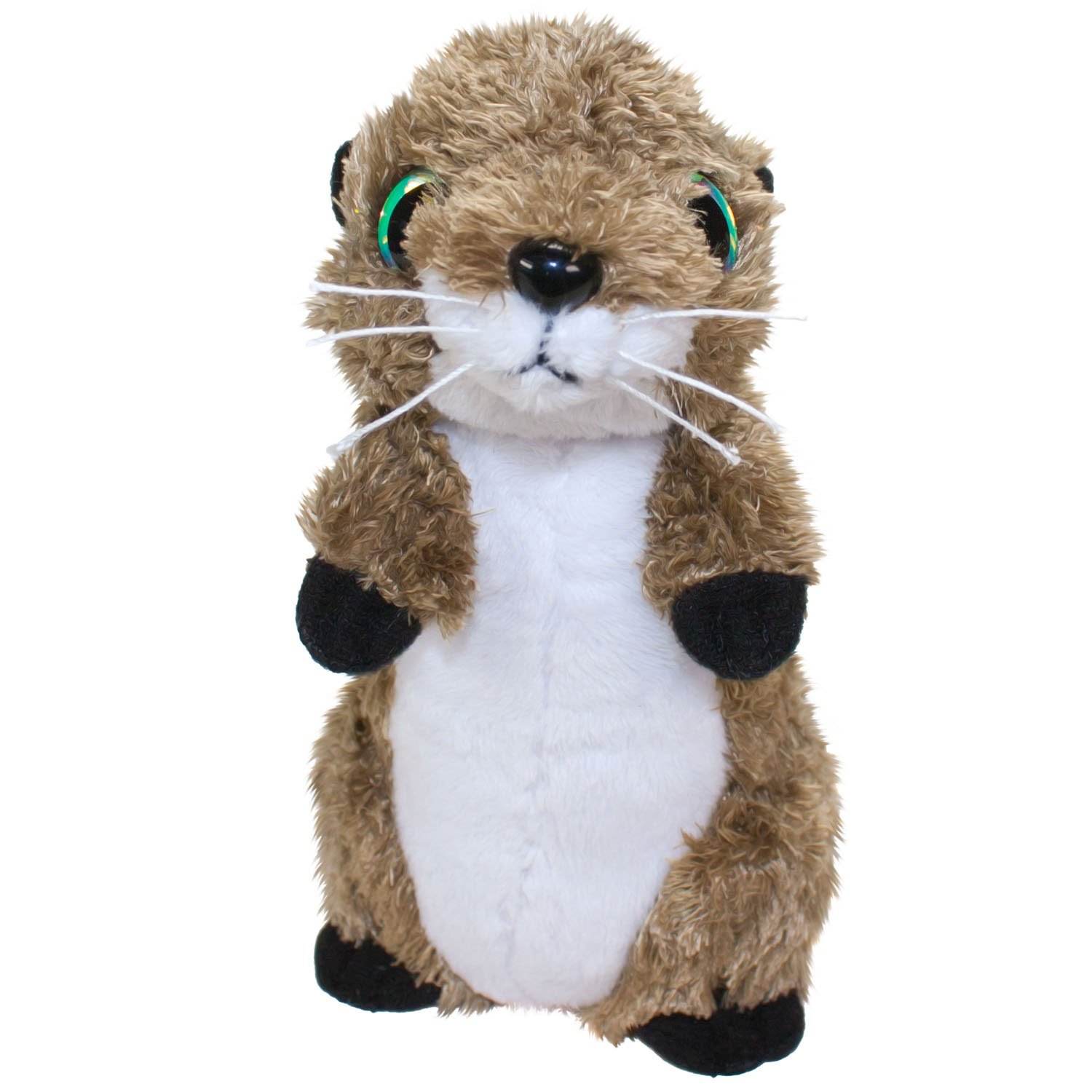 lumo-stars-bruine-pluche-otter-knuffel-glinsterende-ogen Bruine pluche otter knuffel met grote glinsterende ogen Lumo Stars Knuffel Otter Saukko