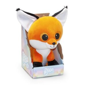 Oranje vos knuffel in cadeauverpakking met zachte pluche uitstraling